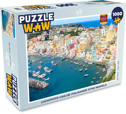 Puzzel Boot - Huis - Water - Napels - Legpuzzel - Puzzel 1000 stukjes volwassenen