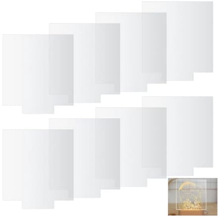 Set van 8 Transparante Acrylaatplaten voor DIY Projecten - 2 mm, Vierkant 15 cm