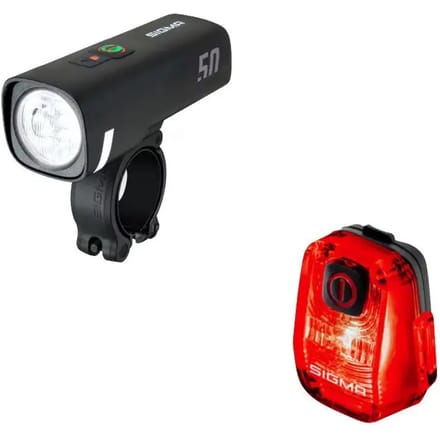 Voor/achter verlichting set Sigma Aura 50 Nyte 10 USB