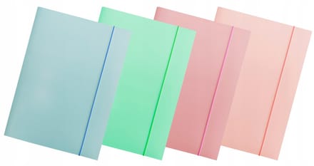 Pastel A4 Kaart met Elastiek - Mix Kleuren