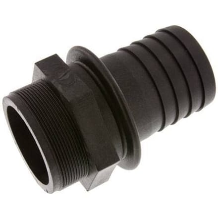 G 3'' Buitendraad x 76mm Polypropylene (PP) Slangpilaar 10 Bar