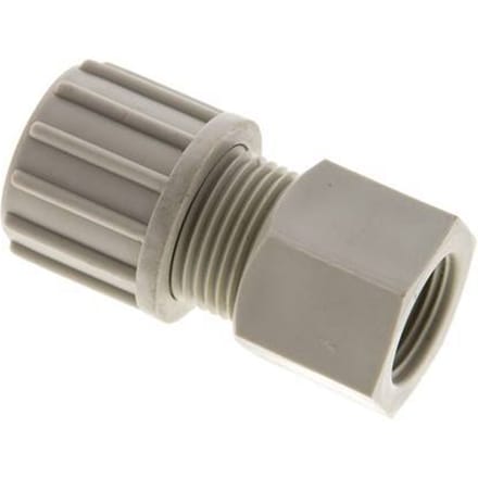 14x12mm & G3/8'' PP Rechte Knelfitting Binnendraad 10bar