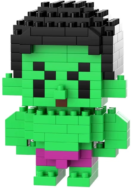 Hulk - Nano Blocks - Bouwset – 167 Stukjes DIY Mini Bouwstenen - Blokken - Speelgoed - BRICKY
