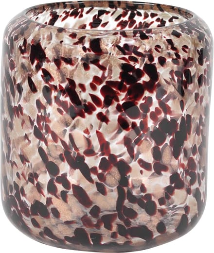 Rasteli Vaas Glas Rood-Roze-Gemêleerd D 20.1 cm H 19 cm