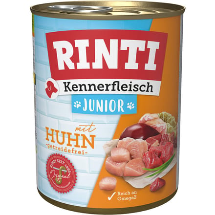 6x800g Kennerfleisch Junior Kip RINTI Hondenvoer