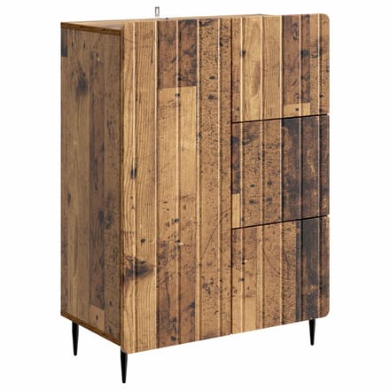 vidaXL - Dressoir - Oud - hout - 66 - x - 34,5 - x - 92 - cm - Bewerkt - hout