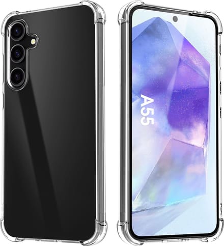 Shockproof Flexibele achterkant Silicone hoesje transparant Geschikt voor: Samsung Galaxy A55