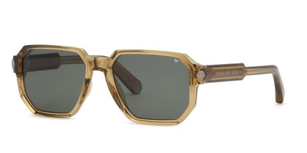 Philipp Plein SPP202M Giallo trasparente 57/19/150 MAN Zonnebrillen