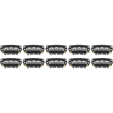 100 pièces noir U forme Extension de cheveux Snap Clip sûr 6 dents postiche perruque Clip pour bricolage gray