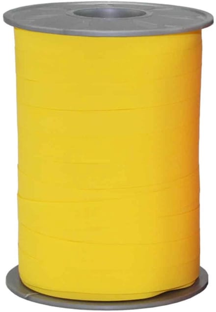 Krullint Paperlook Geel Mat – Cadeaulint - 10mm