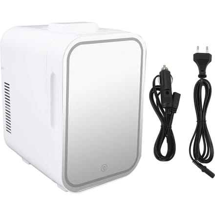 Mini Koelkast 8L Stil Verwarming Koeling Draagbaar Compact Elektrische Koelkast voor Thuis Auto white