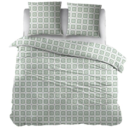 Snoozing Caroline Dekbedovertrek - Extra breed - 260x200/220 cm - Green
