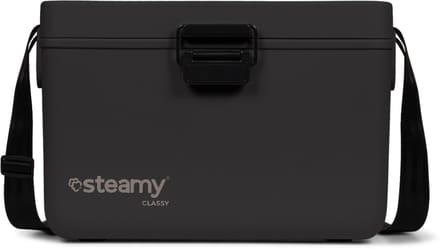 Steamy Classy 12 - Kleine Koelbox incl. divider/ snijplank met Schouderband - 12 Liter - Frigobox - Raven Black