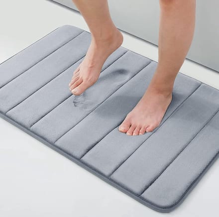 Clord - Badkamermat - Geheugenschuim - Absorberend - Antislip - 51 x 76 cm, Grijs