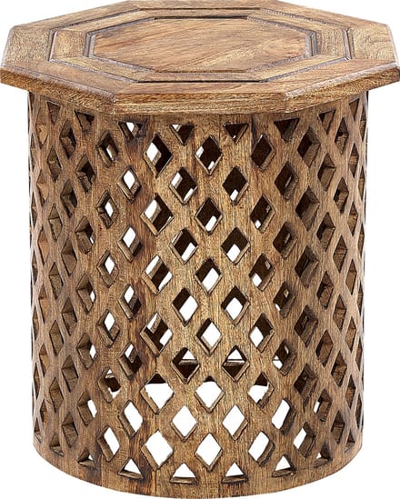 KHANPUR - Bijzettafel - Donkere houtkleur - Mangohout