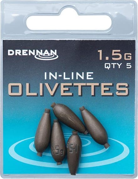 Drennan In-Line Olivette - Lood - 1.5g - Brons