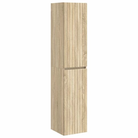 vidaXL - Wandgemonteerde - Badkamerkast - Sonoma - Eiken - 33 - x - 34,5 - x - 160 - cm