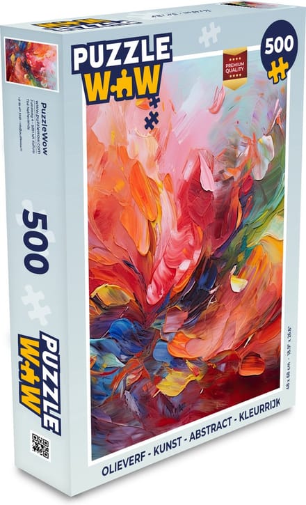 Puzzel Olieverf - Kunst - Abstract - Kleurrijk - Legpuzzel - Puzzel 500 stukjes