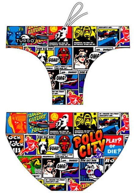 Turbo Comic Polo City Zwemslip Veelkleurig 2XL Man