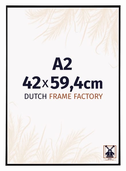 Fotolijst A2 42x59,4 cm - Kunststof - Zwart Hoogglans - Easy