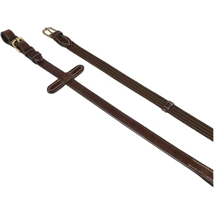 Rubber teugels voor paard met Engelse hoofdstel en bronzen haken Equestro d