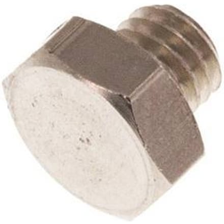 M5 Vernikkeld Messing Plug met Buitenzeskant 16 Bar [10 Stuks]