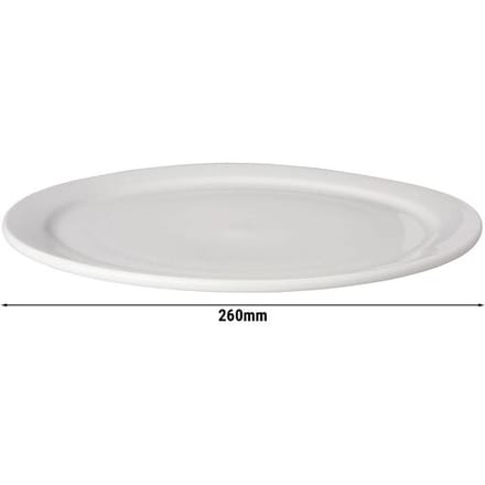 GGM Gastro (12 Stück) BUDGETLINE - Teller - flach Mammoet - Ø 260mm - Weiß Wit