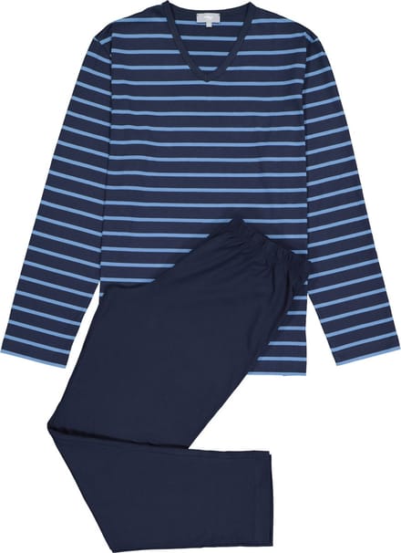 Mey Tweedelige Lange Pyjama Heren 11281 - 48 - Blauw