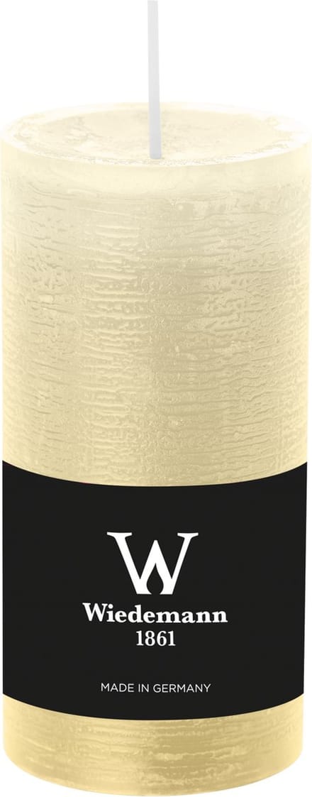 Wiedemann Cilinderkaars/stompkaars - rustieke kaars - creme wit - 6 x 12 cm - 42 branduren