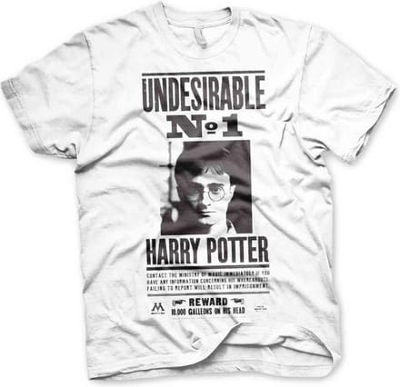 Harry Potter Heren Tshirt -XL- Wanted Poster Wit