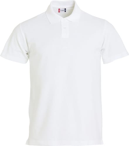 Clique Basic Polo S/S Junior 028232 - Wit - 90-100