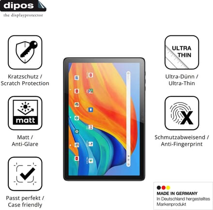 dipos – 2x Matte Beschermfolie geschikt voor Kodak Tab K10 | Krasbestendige & antireflecterende Screenprotector Ultra-Thin