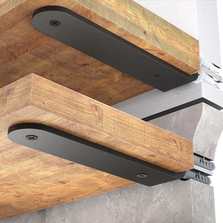 Dailygoods- Plankdragers Zwart - Wandplank Beugel - Stevige Metalen