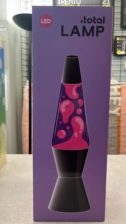 i-total - LED Lava Lamp Spaceship - zwart - paars/roze