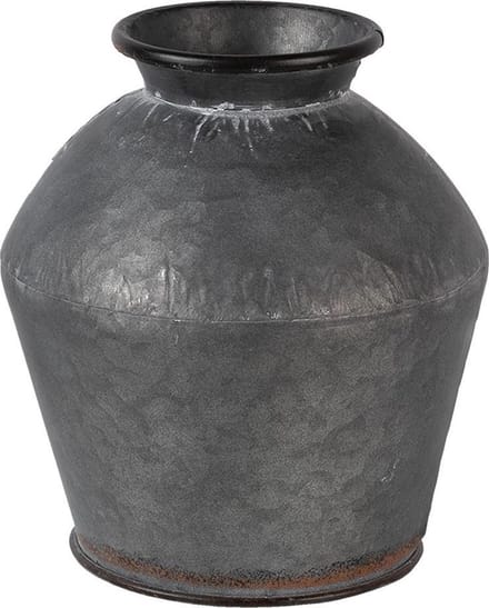 Clayre & Eef Vaas Ø 39x38 cm Grijs Metaal