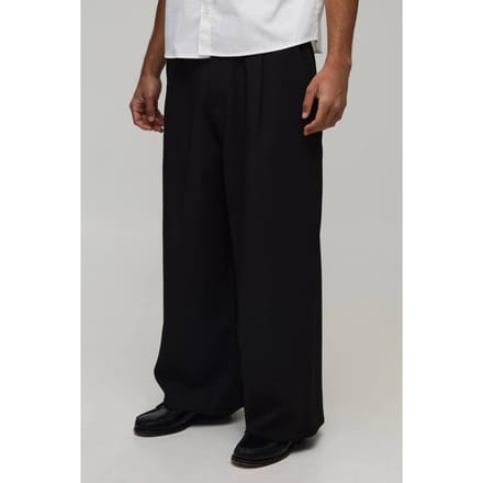 Getailleerde Wijde Pijpen Pantalon | Black | Size 28