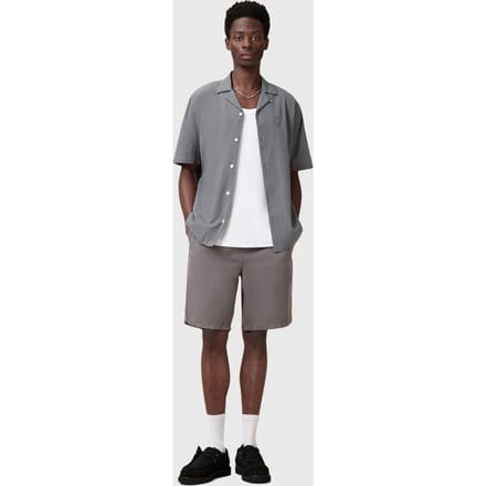 AllSaints Haven Ss Shirt Pillar Grey Größe: L | Casual hemden Outlet | Herren | Grau