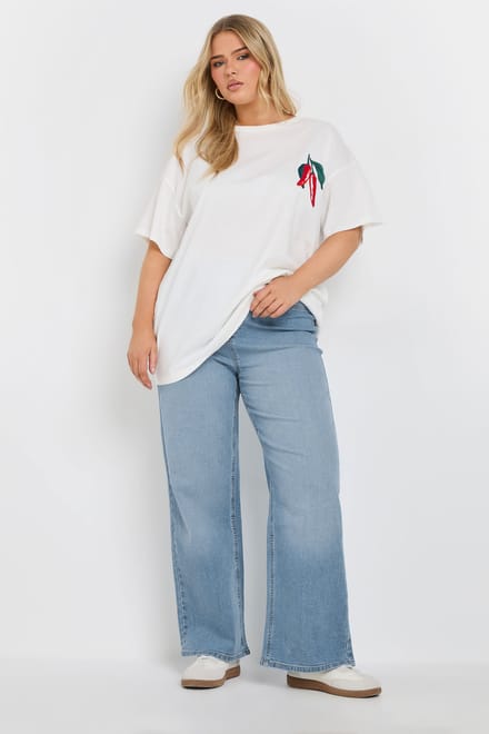 Yours Stretch Jegging Met Wassing In Lichtblauw Size 42