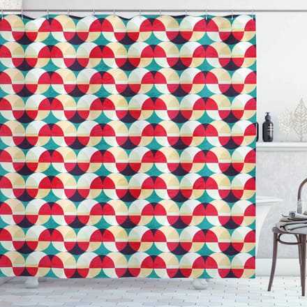 ABAKUHAUS Moderne douchegordijn – 175x240 cm – groen zalm