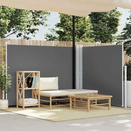 vidaXL - Windscherm - uittrekbaar - 140x1000 - cm - antraciet