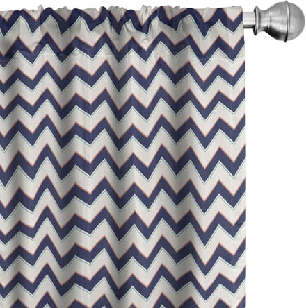 ABAKUHAUS Zig Zag Gordijnen – Geometrisch Retro – 2x75x245 cm