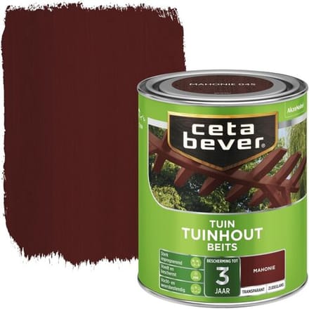 Cetabever - Tuinbeits Tuinhout Transparant - Mahonie - 750 Ml