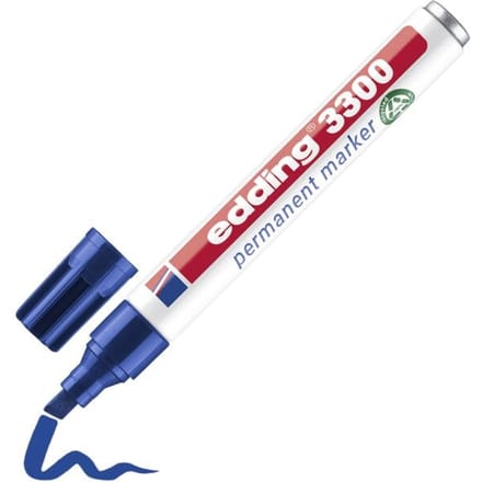 EDDING permanent marker 3300, met wigvormige punt, 1 stuk, blauw