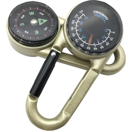 Multifunctionele Mini Bergklimmen Gesp Karabiner met Thermometer Kompas voor Buiten gray