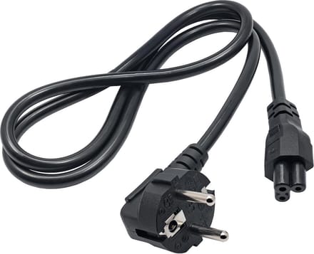 Akyga Stroom Adapterkabel [1x Randaarde stekker - 1x Apparaatbus C5] 1.00 m Zwart