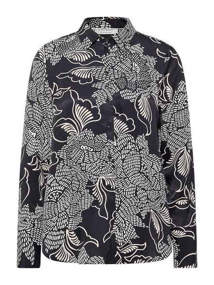 Lange blouse Van Eterna zwart