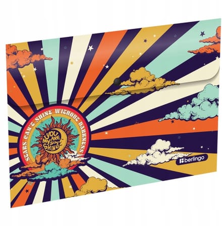 Berlingo Groovy A4 map met drukknop - diverse kleuren