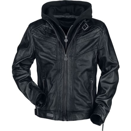 Rammstein Lederen jas - Logo - S tot 5XL - voor Mannen - zwart