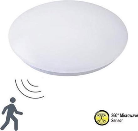 LED Plafondlamp - 360° Microwave Sensor - Rond - 18W - 4200K Daglicht