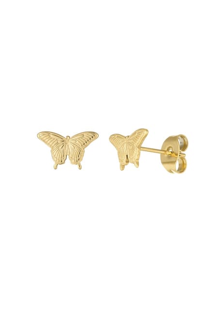 Oorstekers vlinder - Goud - Roestvrij staal